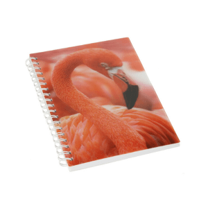 Zvezek s 3D sliko flamingo