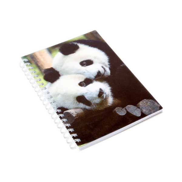 Zvezek s 3D sliko panda