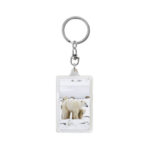 Obesek za ključe 3D beli medved