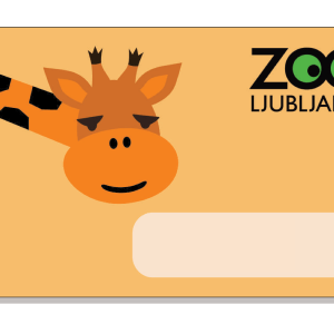 darilna kartica motiv žirafa